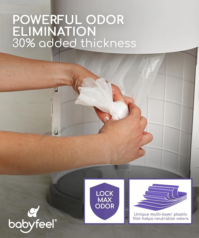 Babyfeel Refills for DEKOR PLUS Diaper Pails, 8 Pack, Exclusive 30% Extra - Image 7