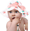Baby Girl Sun Hat with UPF 50+ Outdoor Adjustable Beach Hat with Wide Brim by DANMY