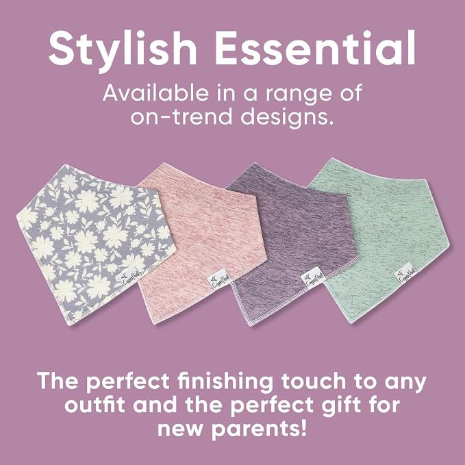 Copper Pearl 4 Pack Soft Cotton Baby Bibs - Image 7