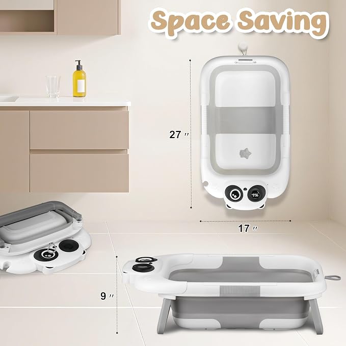 Collapsible Baby Bathtub for Newborn, Baby Bath Tub - Image 6