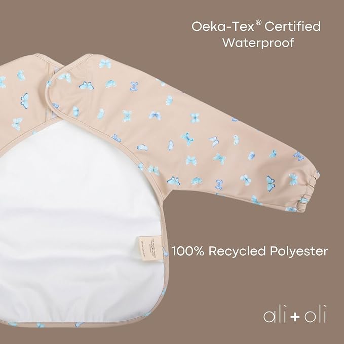 Ali+Oli Smock Bibs for Babies, BPA-Free Oeko-Tex Certified, Waterproof Baby - Image 3