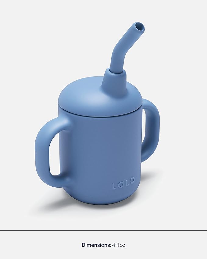 Lalo Little Cup, Non-Toxic Silicone Straw Cup - Image 4