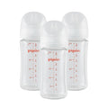 Pigeon Glass Nursing Bottle Wide Neck, Nurture & Nest, Anti-Colic, Streamlined by PIGEON