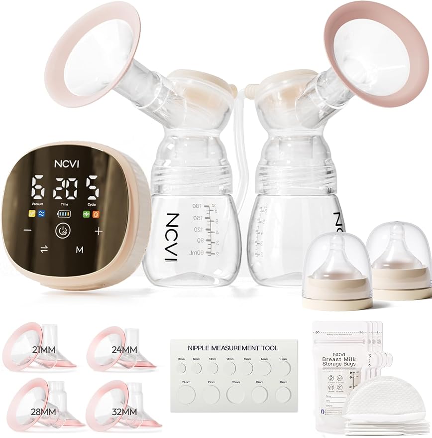 NCVI Electric Breast Pump 8116, Customizable Suction, Speed & Mode, 4400mAh by NCVI