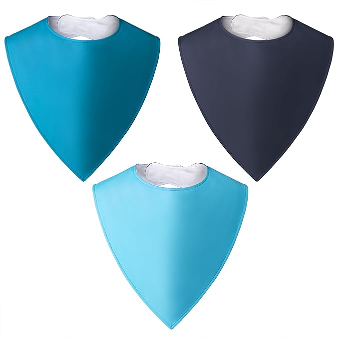 Adult Absorbent Drool Bandana Bibs, Large Soft Bibs Set by Baby+Noah