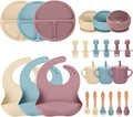 24 PCS Silicone Baby Feeding Set, Baby Led Weaning Supplies Includes Suction by Unknown
