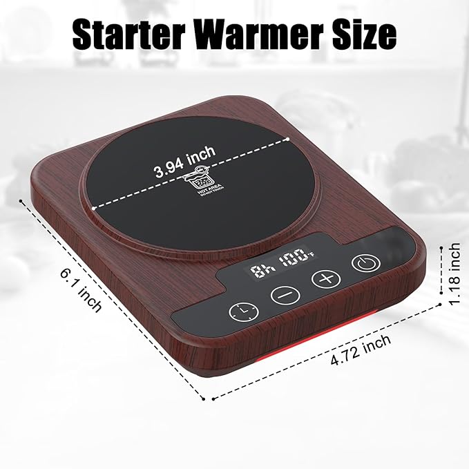 Sourdough Starter Warmer Mat, 12H Timer Warming Heating Pad, Precise 1°F - Image 2