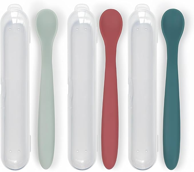 3-Piece Silicone Baby Feeding Spoons by Unknown