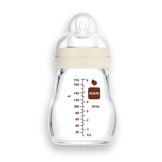 MAM Premium Glass Baby Bottles, Easy Switch Between Breast and Bottle, Feel by MAMBabyUSA