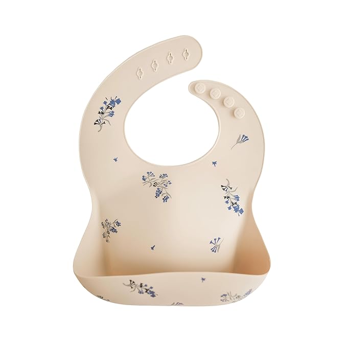 mushie Silicone Baby Bib | Adjustable Fit Waterproof Bibs by mushie
