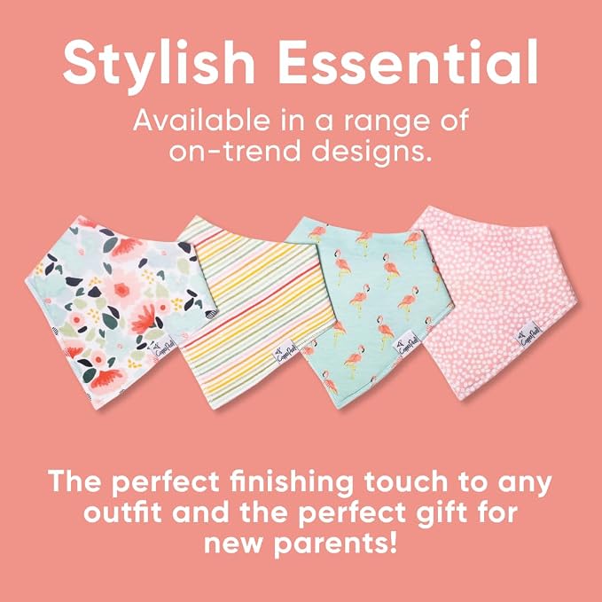 Copper Pearl 4 Pack Soft Cotton Baby Bibs - Image 6