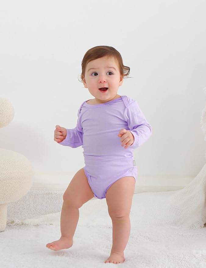 Jimonda Bamboo Baby Bodysuit Long Sleeve Infant Romper Soft Boy Girl Unisex - Image 2