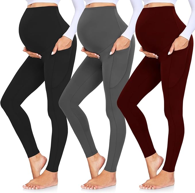 GROTEEN 3 Pack Women's Maternity Leggings by GROTEEN