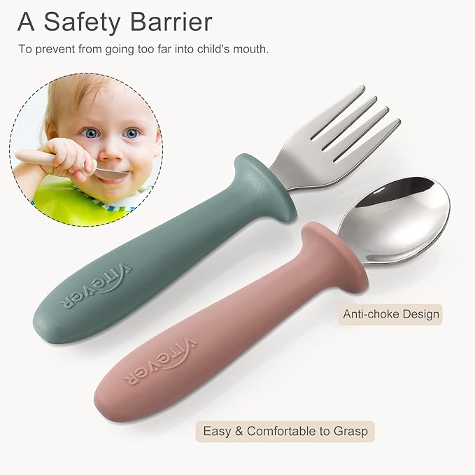 VITEVER 6 Pieces Toddler Utensils, Kids Silverware Set - Image 3