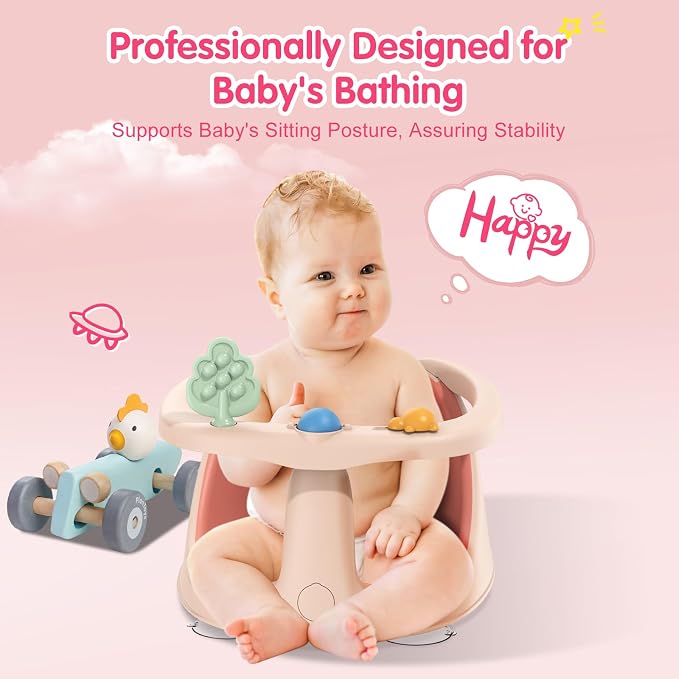 Baby Bath Seat for Babies 6 Months & Up, Non-Slip Bath Seats for Babies Sitting - Image 4