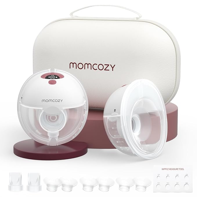 Momcozy M5 Hands-Free Wearable Breast Pump, Double-Sealed Flange by Momcozy