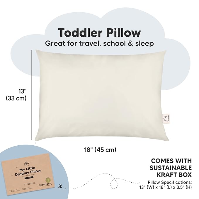 KeaBabies 2-Pack Toddler Pillow 13x18 - Image 3