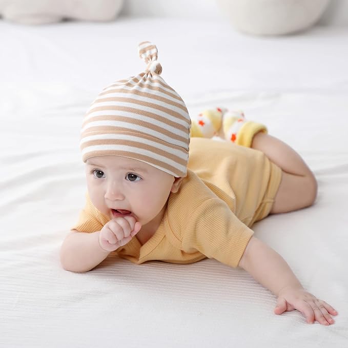 Baby Hat and Mittens Set Newborn Baby Hats Caps - Image 2
