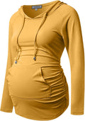 GINKANA Maternity Hoodie Long Sleeves Shirts Casual Maternity Top Pregnancy by GINKANA
