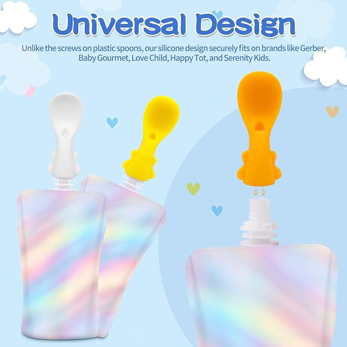 Infant Feeding Essentials & Baby Food Pouches Attachable Toppers: Seamless - Image 4
