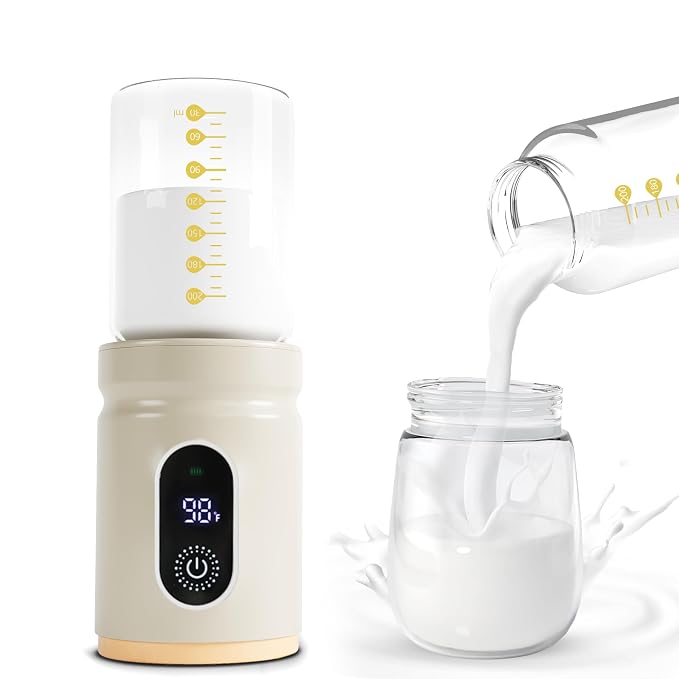 Portable Bottle Warmer, Travel Baby Bottle Heater, Rechargeable Milk Warmer by LAMSTOM