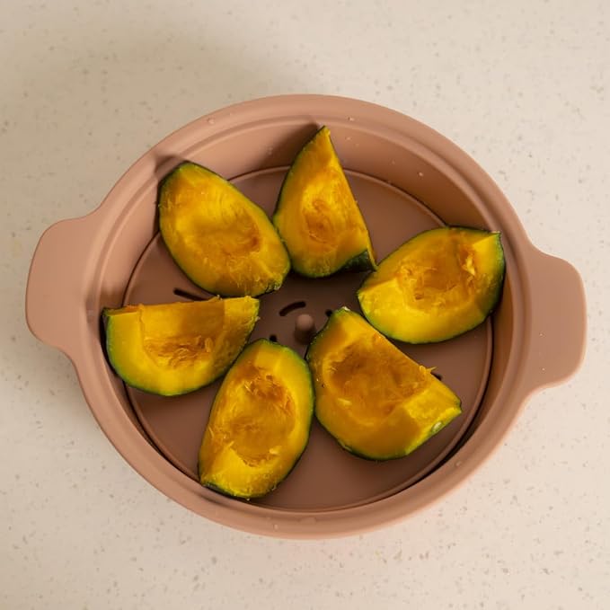 Microwave Silicone Steamer for Baby Food, Made In Korea, Oven & Dishwasher Safe by AGUARD