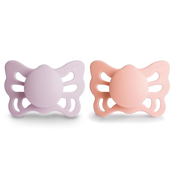 FRIGG Butterfly Anatomical SilkySoft Silicone Baby Pacifier | Made in Denmark | - Image 2