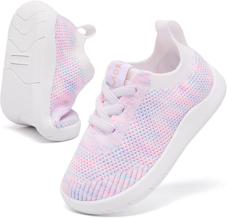 MORENDL Toddler Wide Toe Box Barefoot Shoes Baby First Walking Shoes Boys Girls by MORENDL
