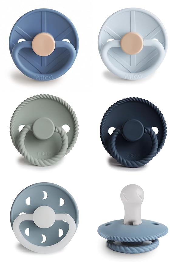 FRIGG SilkySoft Silicone Baby Pacifier 6-Pack Endless Sea | Made in Denmark | by mushie