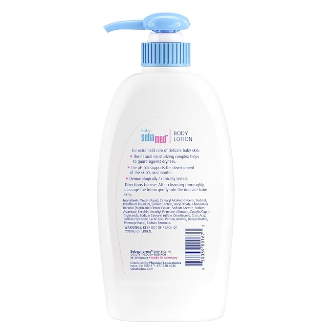 SEBAMED Baby Lotion pH 5.5 Ultra Mild Hydration Dermatologist Recommended - Image 2