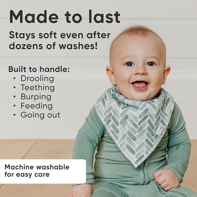 Copper Pearl 4 Pack Soft Cotton Baby Bibs - Image 3
