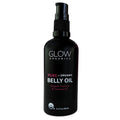 Glow Organics Belly Oil for Pregnancy, Prevents Stretch Marks & Scars, Organic by Glow+Organics