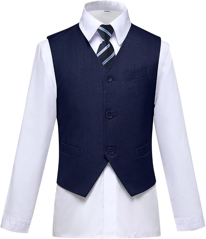 Visaccy Boys Suits Slim Fit Dress Clothes Ring Bearer Outfit - Image 3