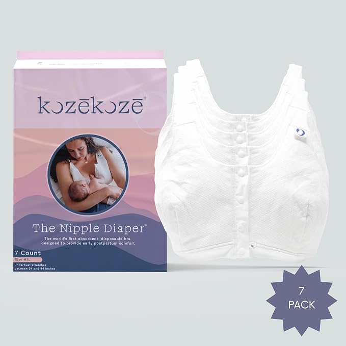 Nipple Diaper Absorbent Nursing Bra 100% Cotton, 7 Pack Single-Use Disposable - Image 3