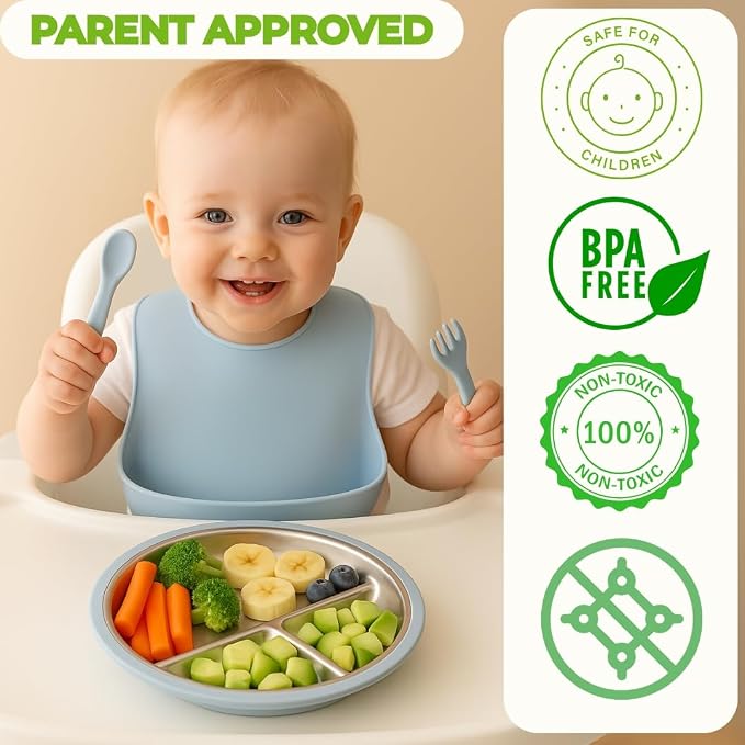 Stainless Steel Toddler Plate - Image 2