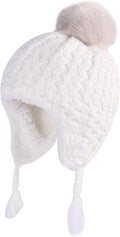 LANGZHEN Toddler Kids Infant Winter Hat, Earflap Knit Warm Cap Fleece Lined by LANGZHEN