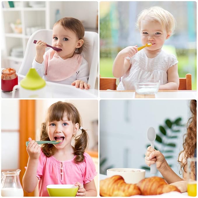 Vicloon Silicone Baby Feeding Spoons, Baby Led Weaning Feeding Supplies - Image 7