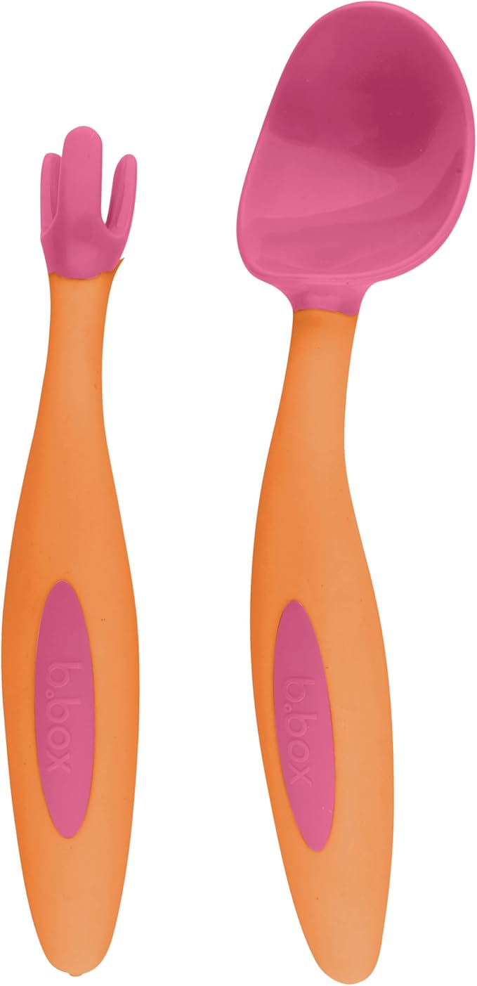 b.box Toddler Cutlery Set: Patented FLORK™ Designed Fork, Spoon & Travel Case by bbox