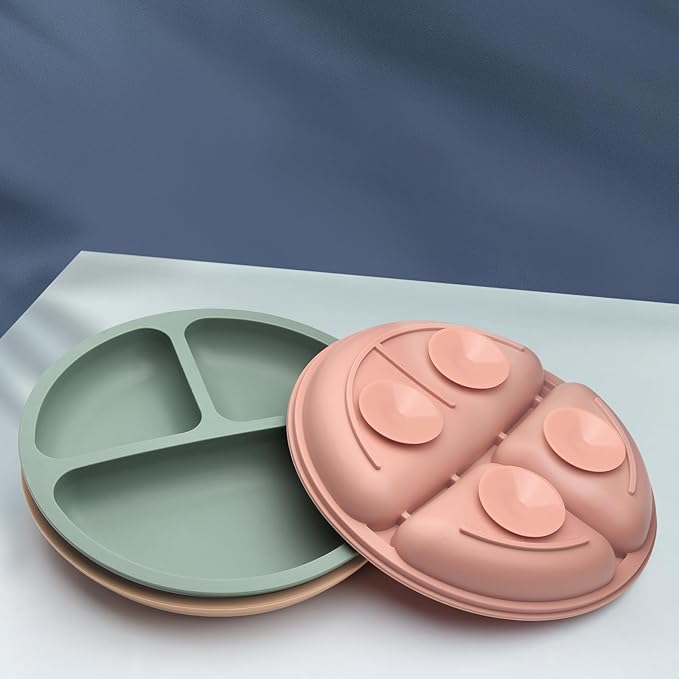 Suction Plates for Baby 3 pack, Stay Put Divided Toddler Plates, 100% Food - Image 4
