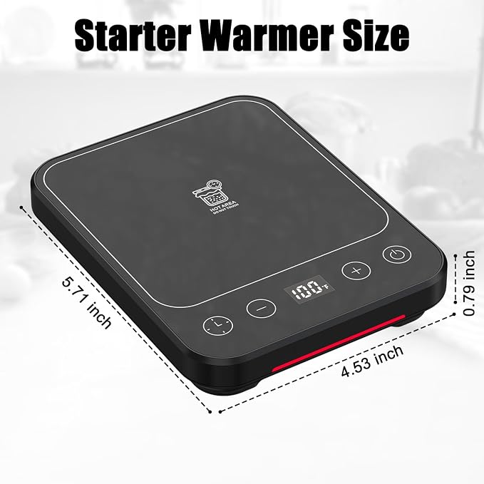 Sourdough Starter Warmer Mat, 12H Timer Warming Heating Pad, Precise 1°F - Image 2