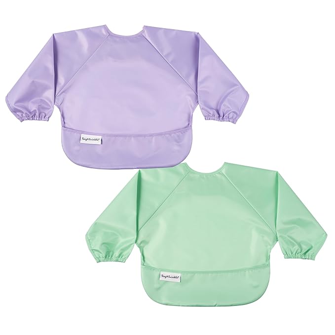 Tiny Twinkle Long Sleeve Bib for Babies & Toddlers – 2 Pack Waterproof Smock by TinyTwinkle