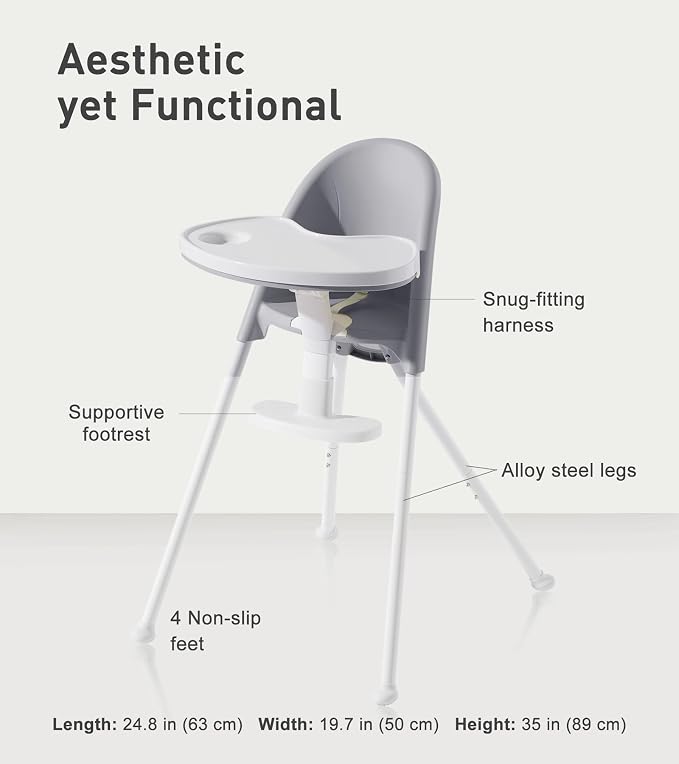 Funny Supply 3-in-1 Cute Folding High Chair, High Chairs - Image 8