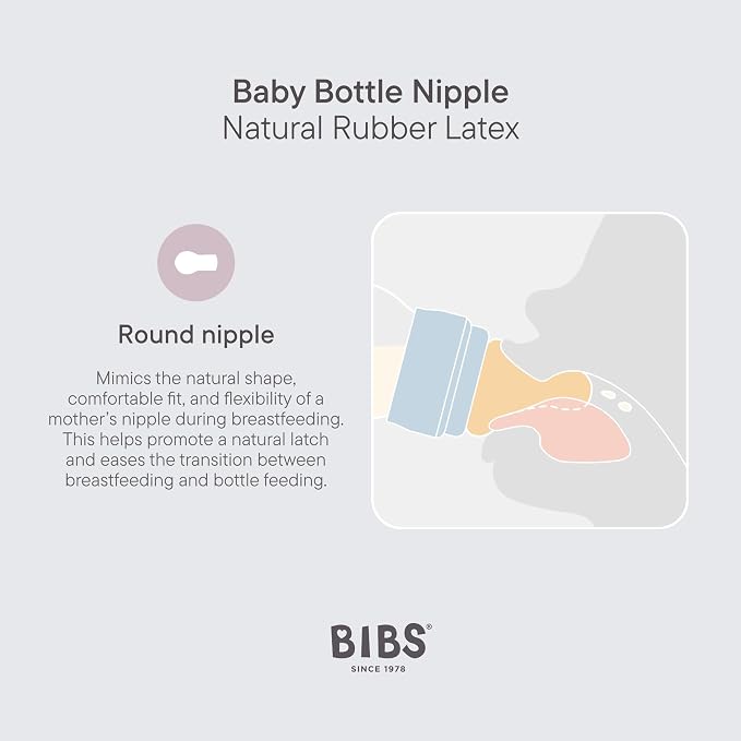 BIBS Baby Bottle 270 ml Latex Nipple 4 Pack - Image 4