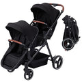 Tandem Double Stroller Newborn and Toddler, Foldable Twin Stroller by Unknown