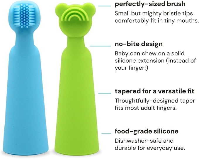 oogiebear Baby Finger Brush & Tongue Scraper - Image 2