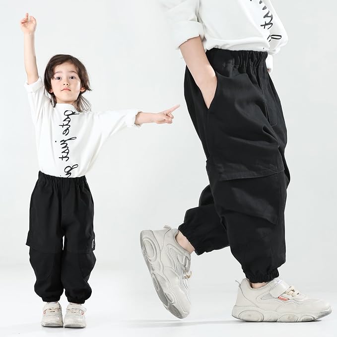 MINI PANDA Toddler Pants Boys& Girls, Relaxed Stretch Twill Toddler Casual Pants - Image 3