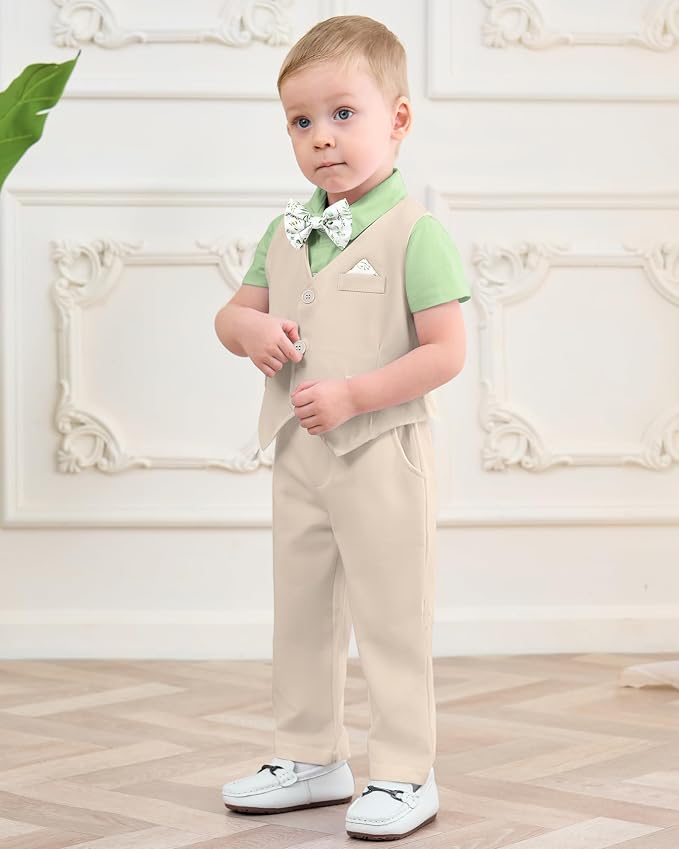 DISAUR Baby Boy Clothes Toddler Boy Outfits 4PCS Gentleman Dress - Image 2