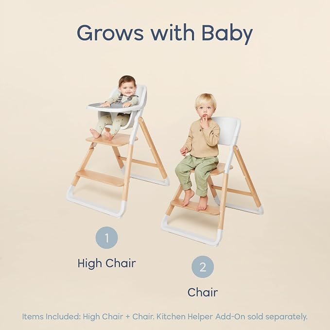 Ergobaby Evolve Baby Essentials Portable High Chair, Natural Wood - Image 3