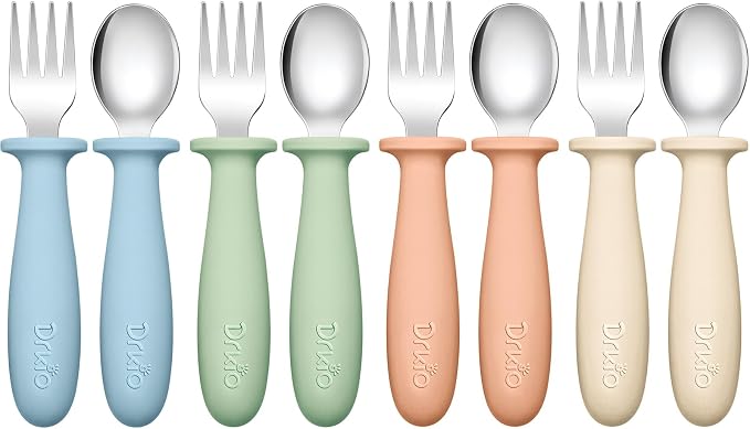 DRKIO 8 Pieces Toddler Utensils Set by DRKIO