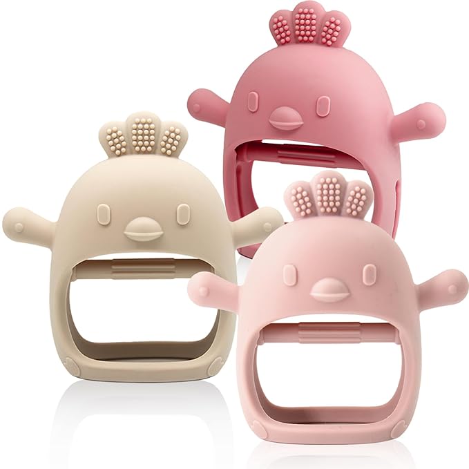 3 Packs Baby Teething Toy Silicone Teething Mitten by ChooKaChoo